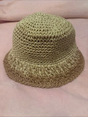 Eugenia Kim Beige & Tan Woven Straw Hat